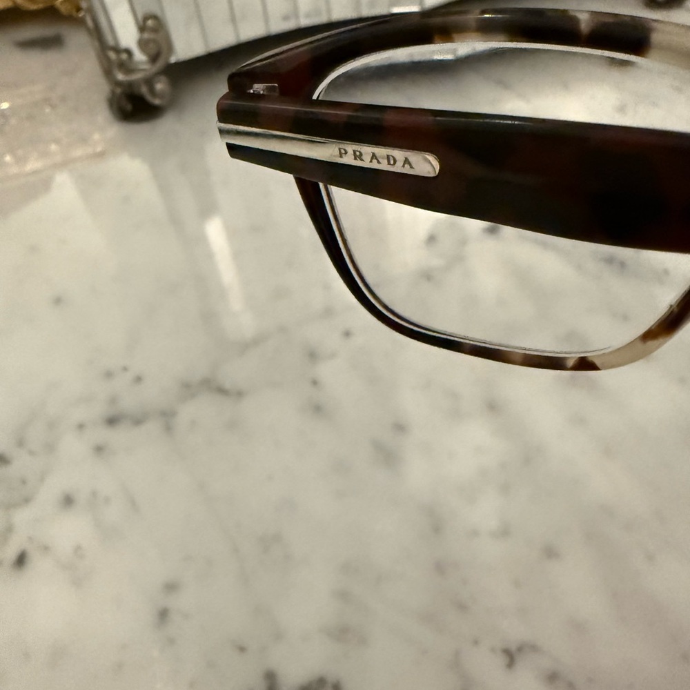Prada Tortoiseshell Acetate Glasses/Frames- Brown - image 1